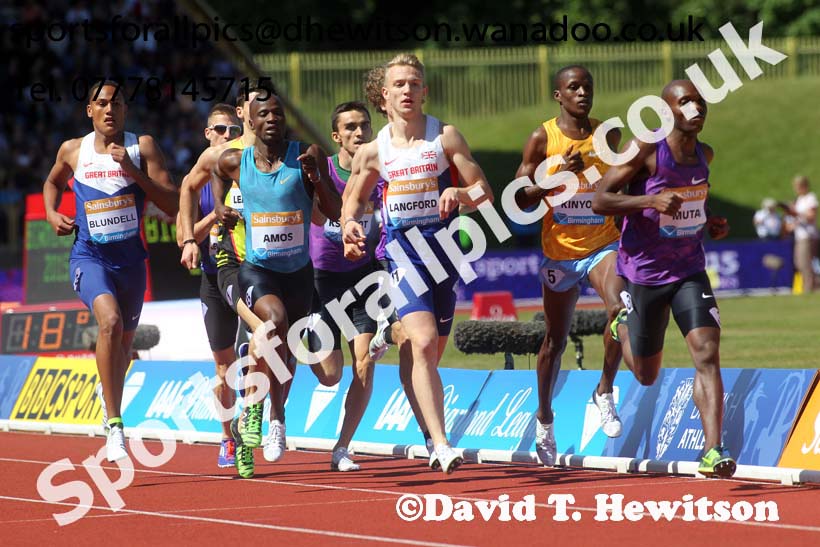 Mens 800 metres, IAAF Diamond League, Birmingham. Photo: David T. Hewitson/Sports for All Pics